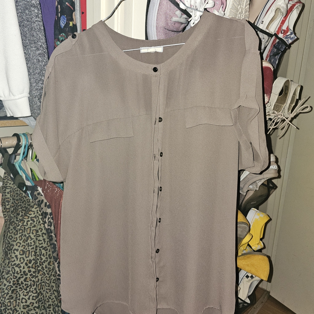 Pleione Brown Blouse